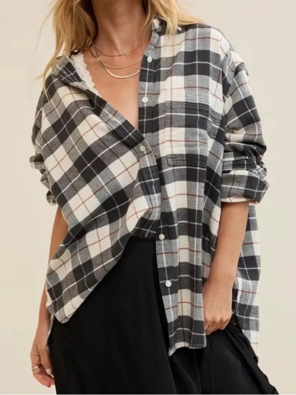 Aerie Anytime Fave Flannel Button Down Shirt (Fall 2025)